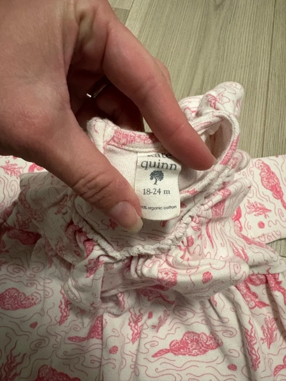 Kate Quinn Pink Sea Otter Ruffle Jumpsuit Size 18/24 Months